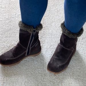 Brown Leather Insulated & Waterproof Short Boots